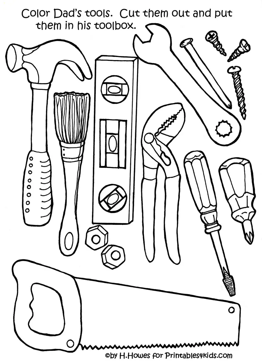 Printable Father's Day Tools