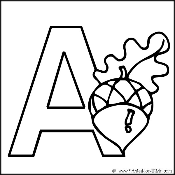 abc printable coloring pages free - photo #29