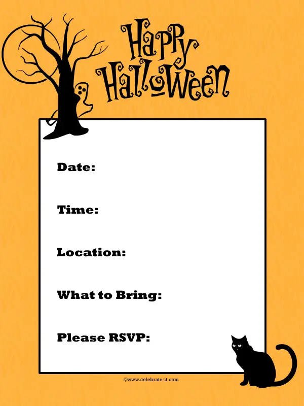 Free Halloween Invitation Templates Print